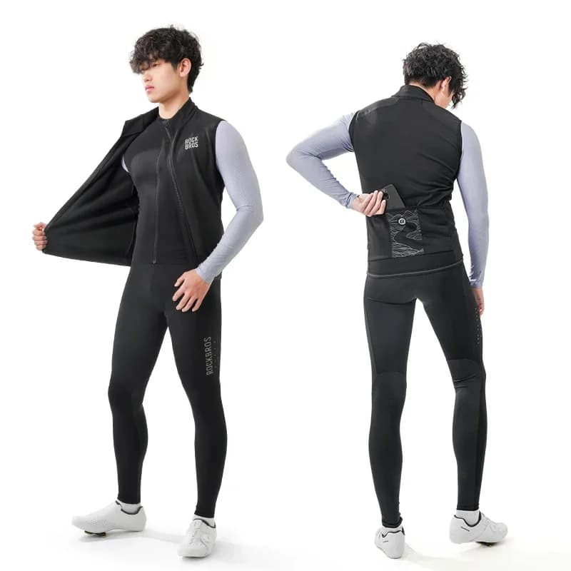 겨울용 방풍 플리스 사이클링 조끼