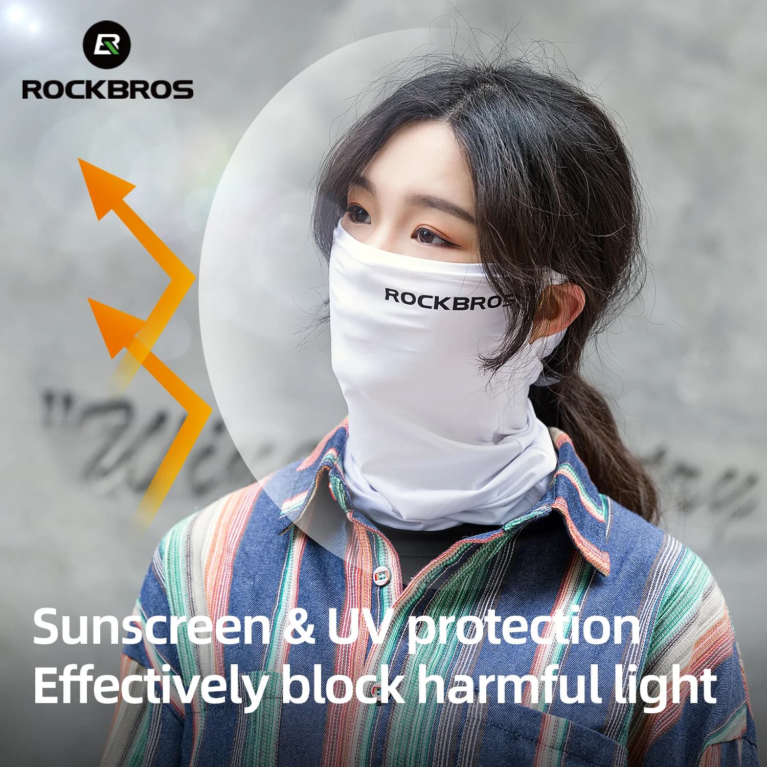 아이스 실크 UV400 흡한속건 얼굴 마스크
